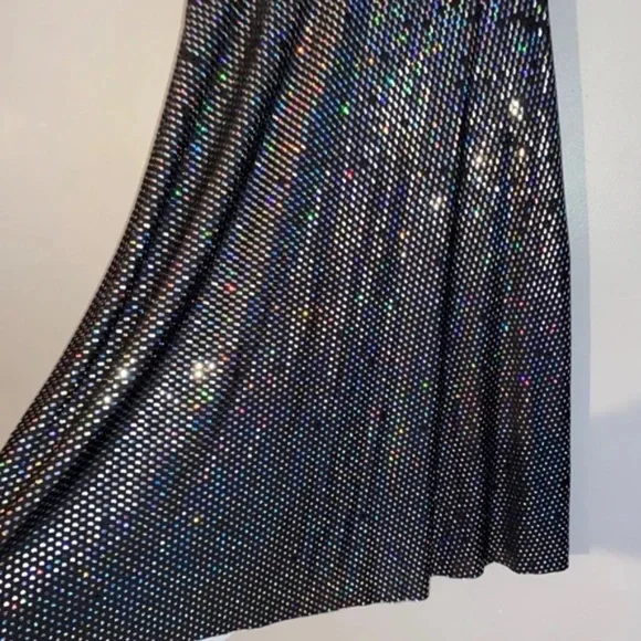 *sold on ebay* BODY CENTRAL Holographic Sparkle Sequin Party Dress Disco 70s - Picture 10 of 13